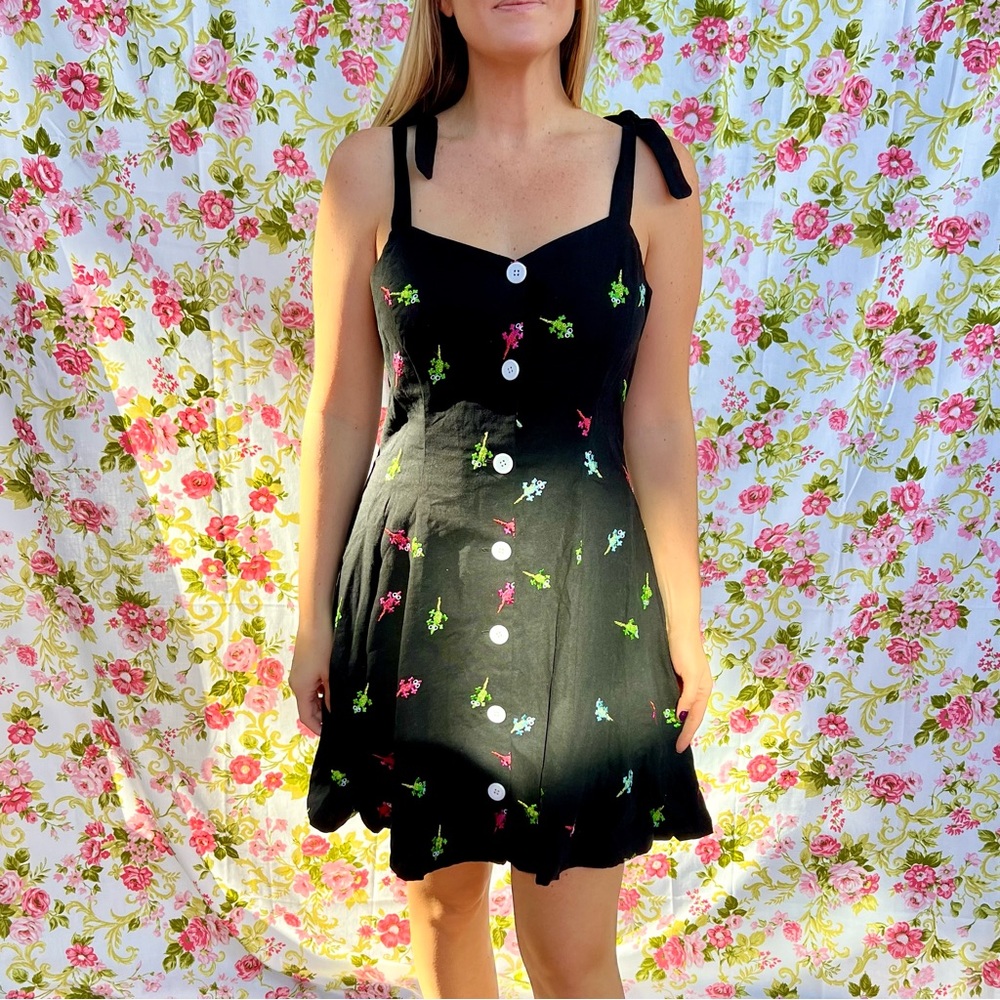 Custom hand made dress embroidered size large